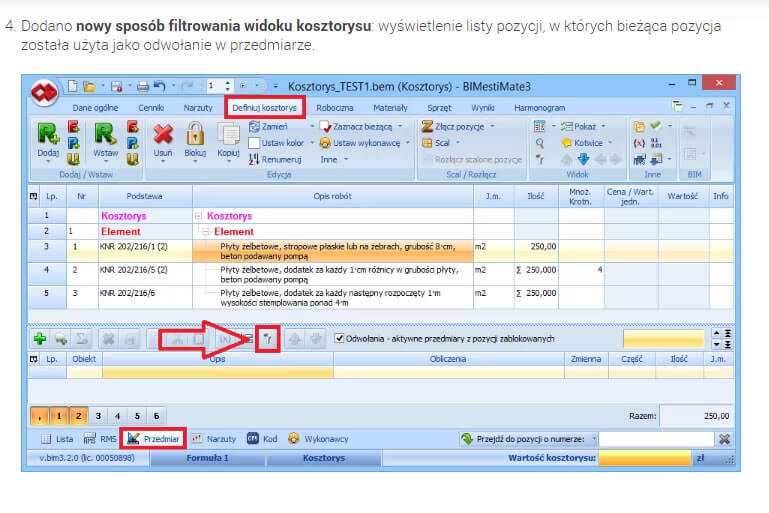 BimestiMate zmiany funkcji w programie 